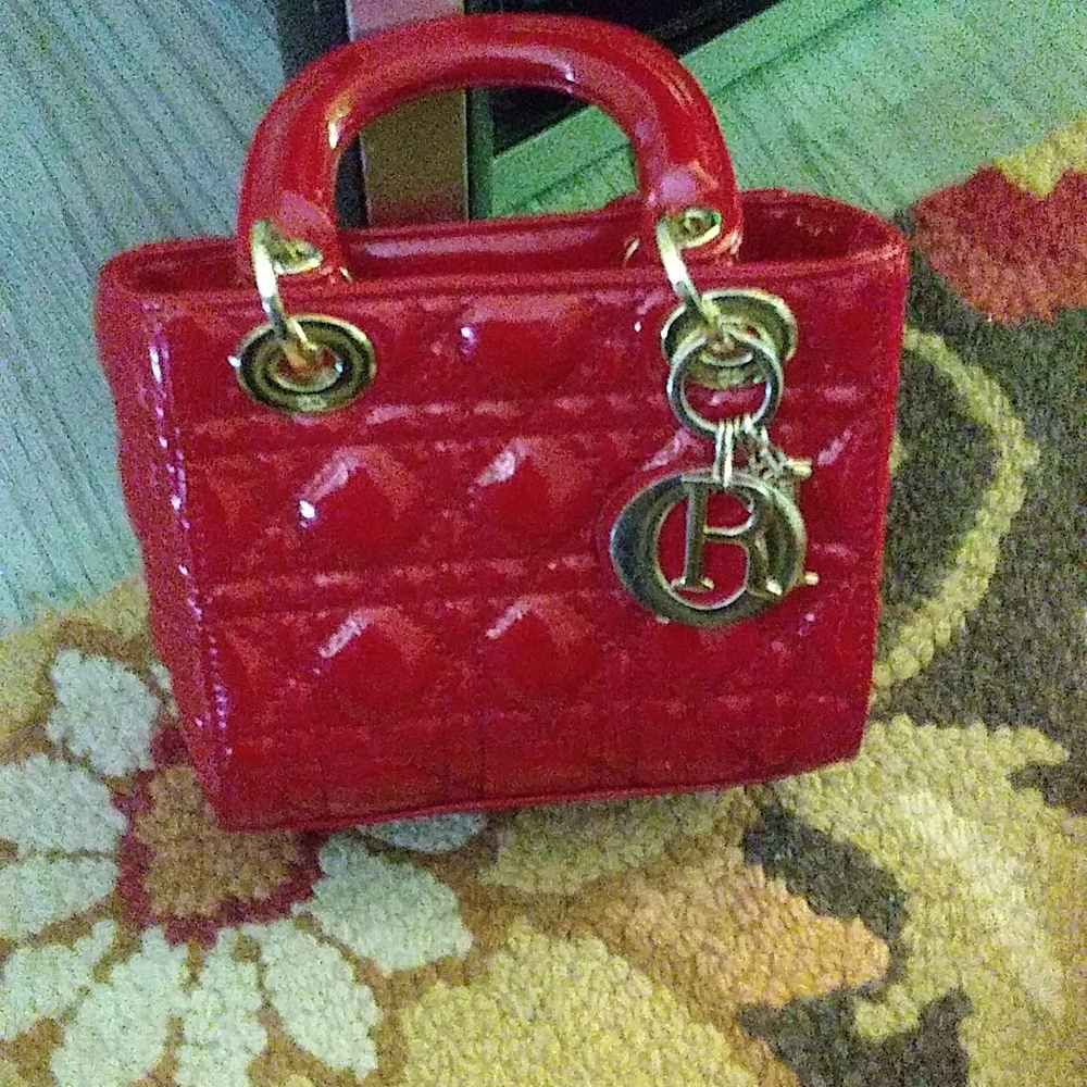 Authentic cherry Christian Dior clutch - Picture 3 of 3